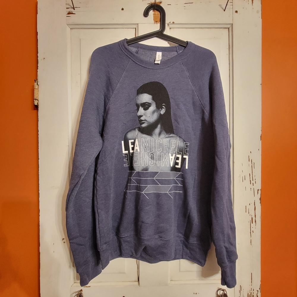 Lea Michele Band Merch Heather Blue Soft Sweatshirt - Small and Large - Rare